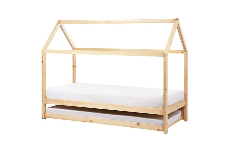 Utdragbar barnsäng Crillon - Ljus trä - Barn & bebis - Barnmöbler - Barnsäng & juniorsäng - Hussäng