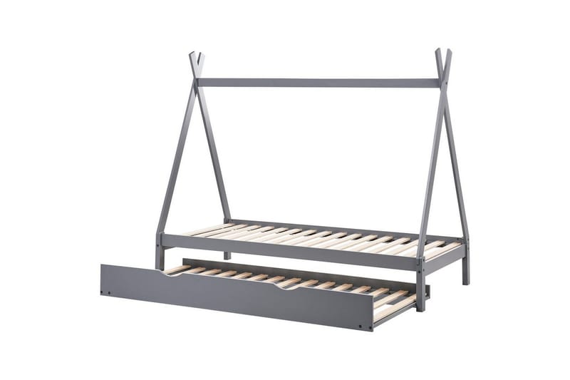 Utdragbar barnsäng Talmontiers - Grå - Barn & bebis - Barnmöbler - Barnsäng & juniorsäng - Hussäng