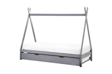 Utdragbar barnsäng Talmontiers - Grå - Barn & bebis - Barnmöbler - Barnsäng & juniorsäng - Hussäng