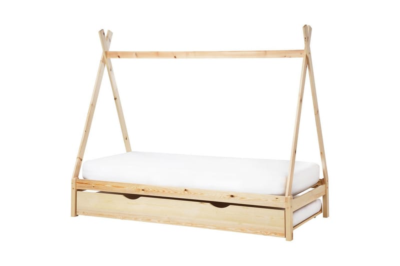 Utdragbar barnsäng Talmontiers - Ljus trä - Barn & bebis - Barnmöbler - Barnsäng & juniorsäng - Hussäng