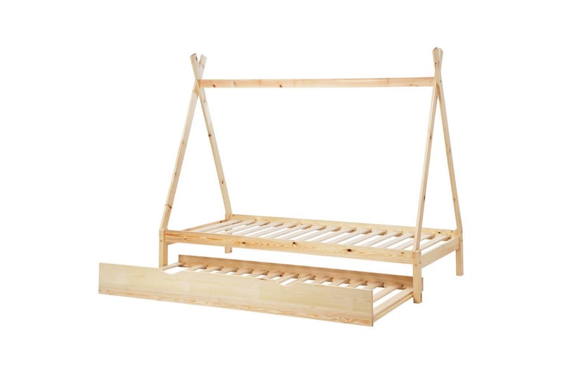 Utdragbar barnsäng Talmontiers - Ljus trä - Barn & bebis - Barnmöbler - Barnsäng & juniorsäng - Hussäng