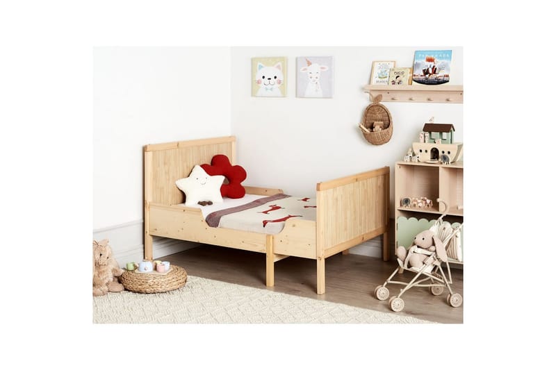 Utdragbar småbarnssäng Montigny - Ljus trä - Barn & bebis - Barnmöbler - Barnsäng & juniorsäng