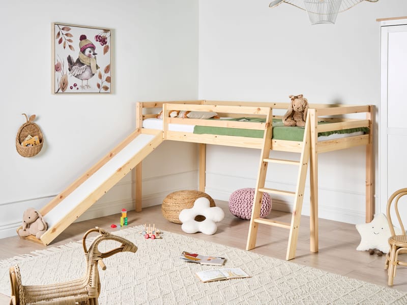 Våningssäng Staple - Ljusbrun - Barn & bebis - Barnmöbler - Barnsäng & juniorsäng - Hussäng