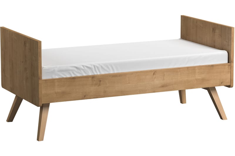 VINTAGE Spjälsäng 70x140 cm Trä/Natur - Ek - Barn & bebis - Barnmöbler - Barnsäng & juniorsäng