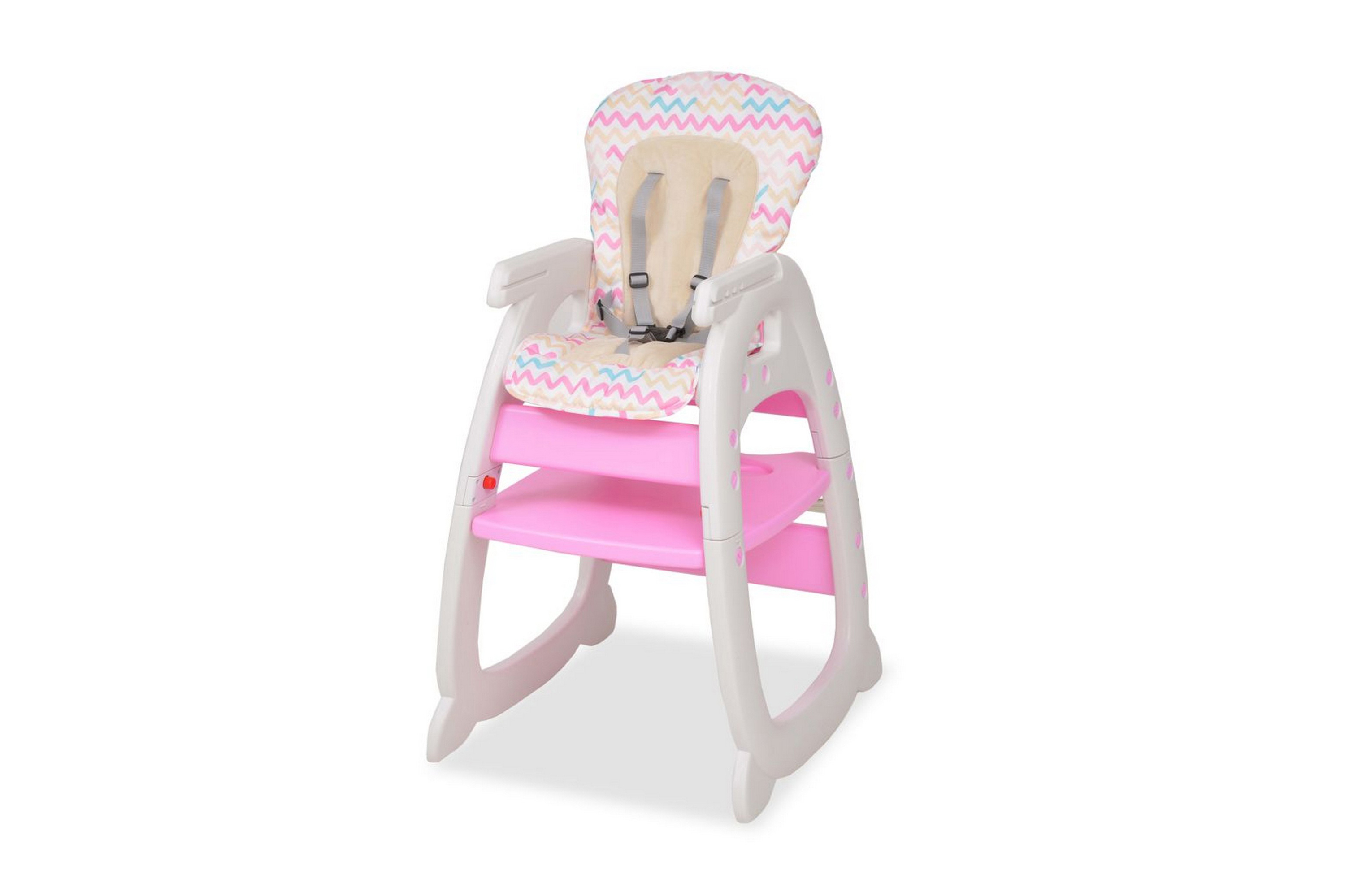 3-i-1 Konvertibel barnstol med bord rosa – Rosa