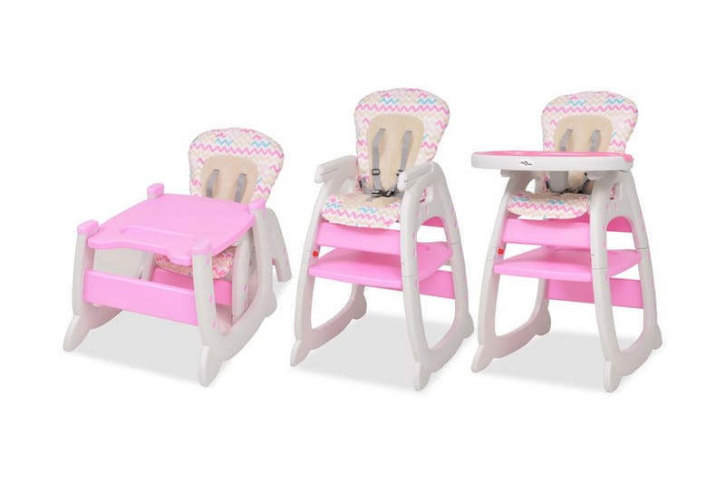 3-i-1 Konvertibel barnstol med bord rosa - Rosa - Barn & bebis - Barnmöbler - Barnstolar & fåtöljer