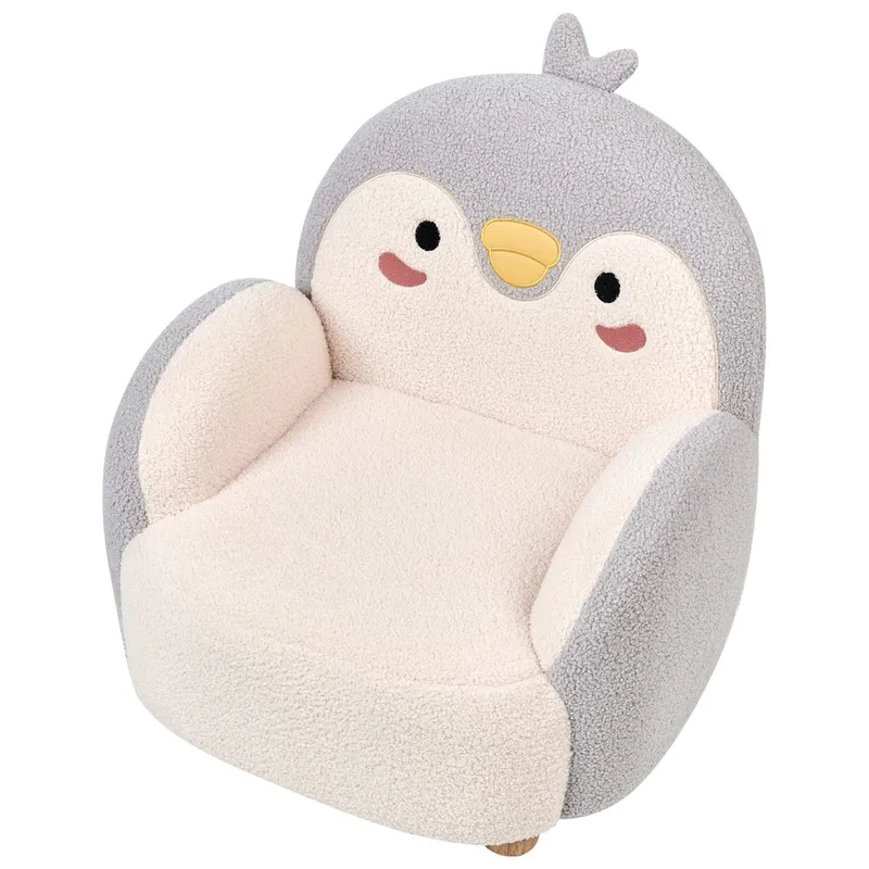 Barnfåtölj Hervik - Grå, vit, brun/50x55x60 - Barn & bebis - Barnmöbler - Barnstolar & fåtöljer - Barnfåtölj