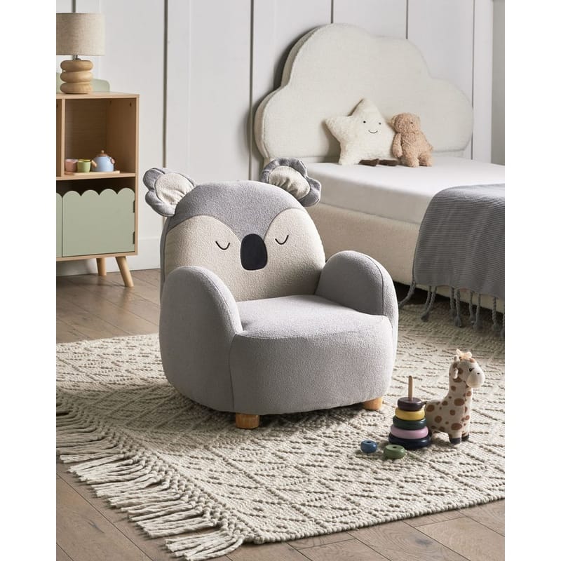 Barnfåtölj Hervik - Grå, vit, brun/55x49x63 - Barn & bebis - Barnmöbler - Barnstolar & fåtöljer - Barnfåtölj