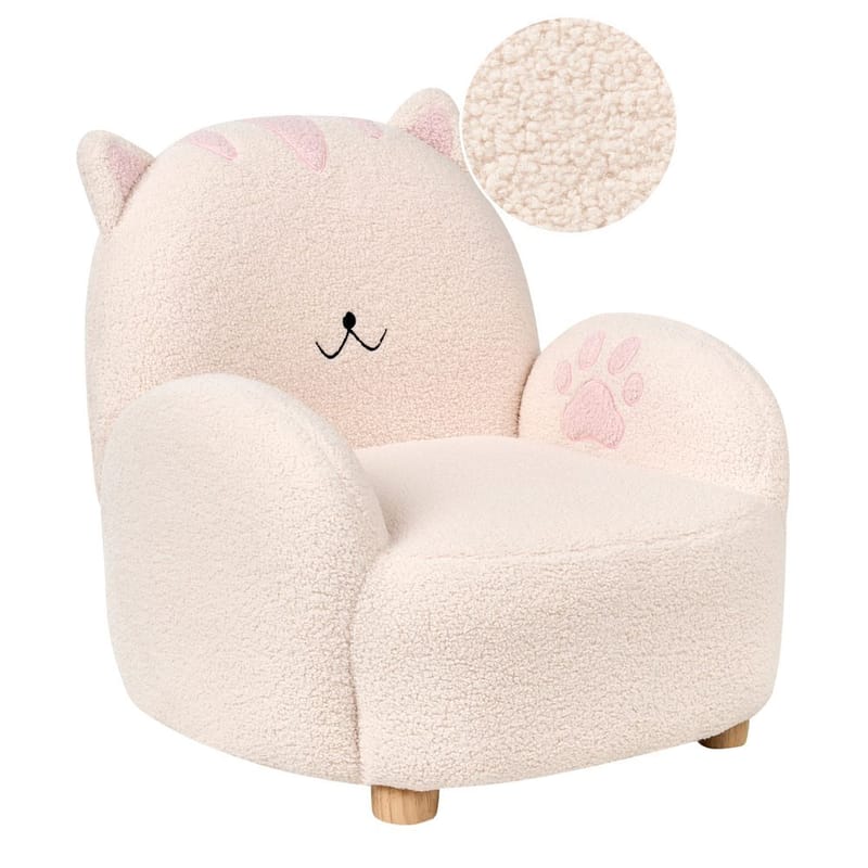 Barnfåtölj Zoar, Vit, brun