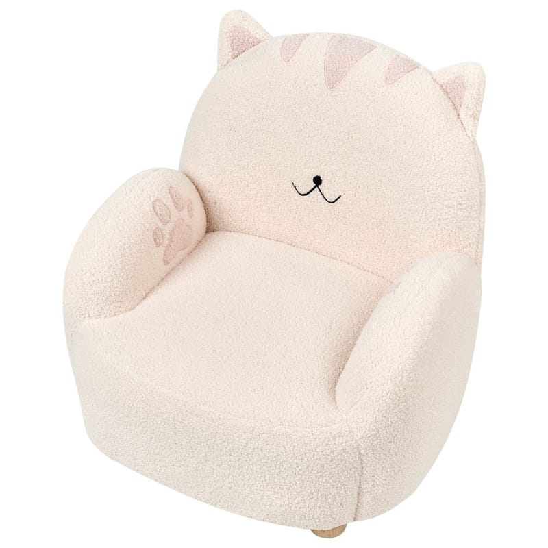 Barnfåtölj Zoar - Vit, brun - Barn & bebis - Barnmöbler - Barnstolar & fåtöljer - Barnfåtölj