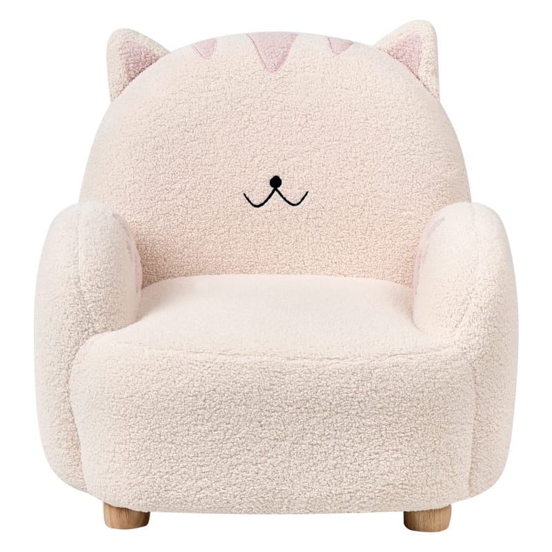 Barnfåtölj Zoar - Vit, brun - Barn & bebis - Barnmöbler - Barnstolar & fåtöljer - Barnfåtölj