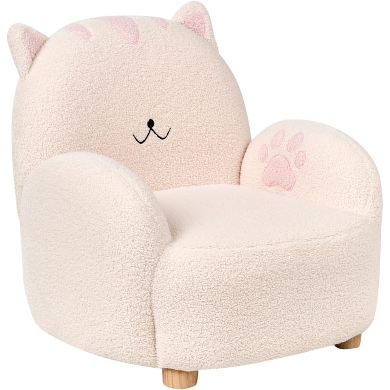 Barnfåtölj Zoar - Vit, brun - Barn & bebis - Barnmöbler - Barnstolar & fåtöljer - Barnfåtölj