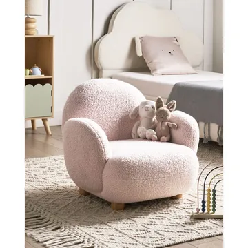 Barnstol Hem - Rosa, ljust trä - Barn & bebis - Barnmöbler - Barnstolar & fåtöljer - Barnfåtölj