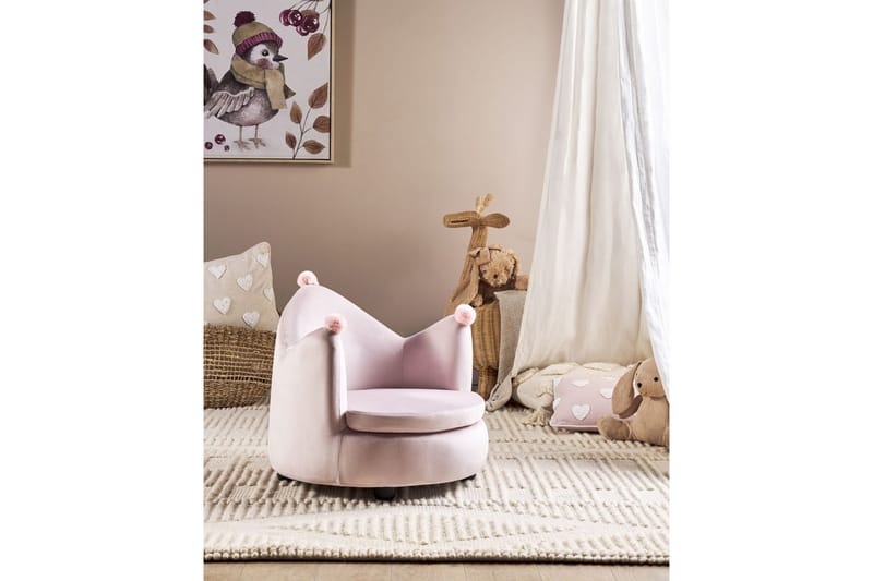 Barnstol Vega Rosa/Svart - Rosa/Svart - Barn & bebis - Barnmöbler - Barnstolar & fåtöljer - Barnfåtölj