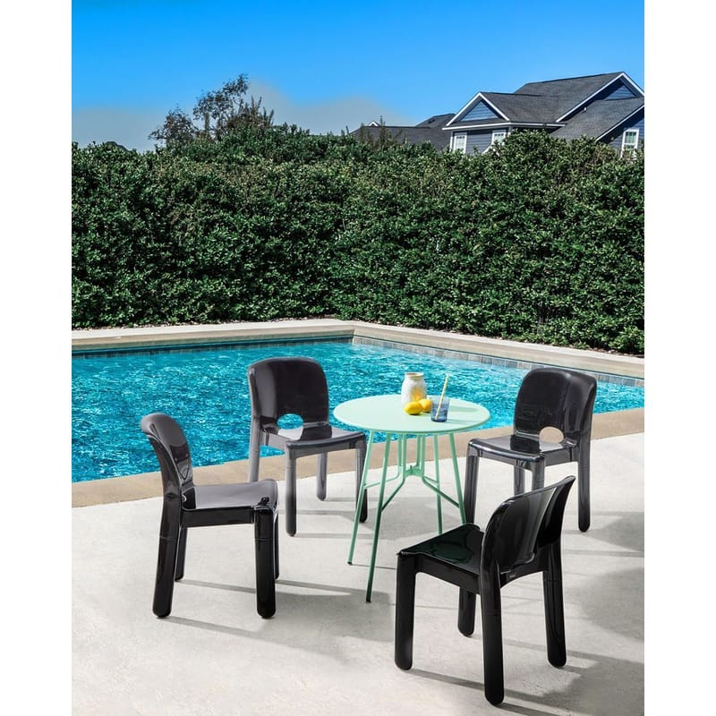 Trädgårdsstol Betim 4-pack - Svart - Utemöbler - Balkong - Balkongmöbler - Balkongstolar