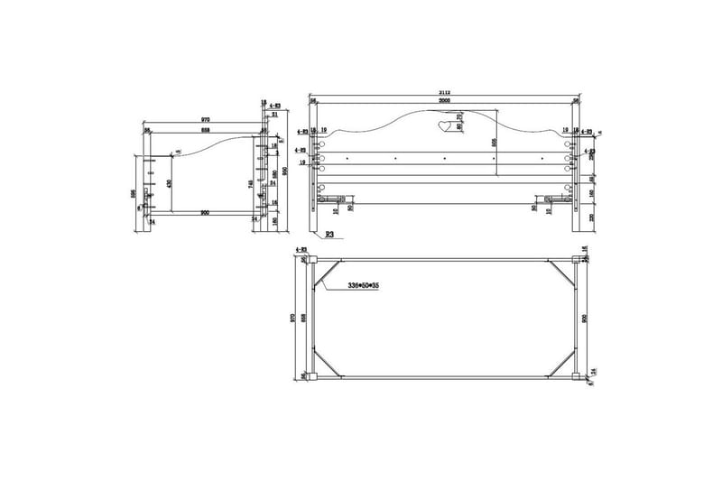 Loftsäng med Låda Amori 90 x 200 cm White - Barn & bebis - Barnmöbler - Barnsäng & juniorsäng
