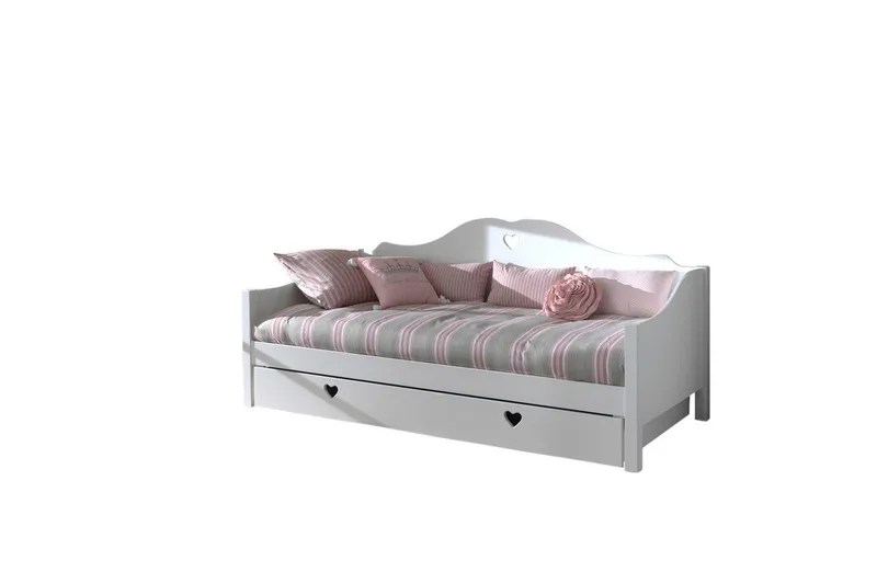 Loftsäng med Låda Amori 90 x 200 cm White