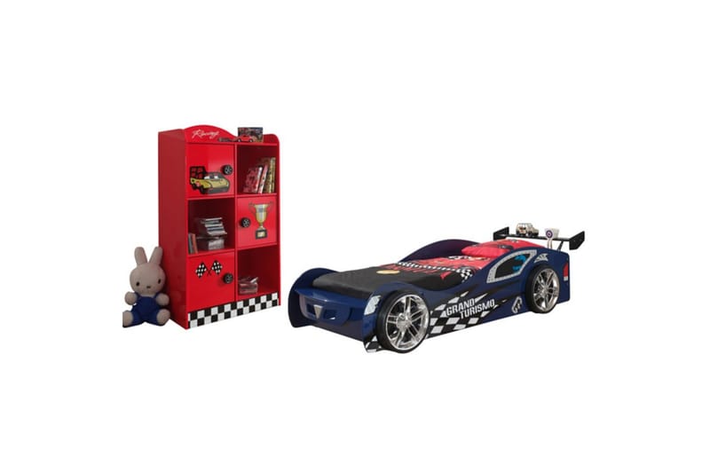 Säng med bokhylla Grand Turismo Blå - Barn & bebis - Barnmöbler - Barnsäng & juniorsäng