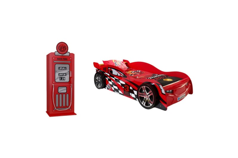 Säng med garderob Night Speeder Red - Barn & bebis - Barnmöbler - Barnsäng & juniorsäng