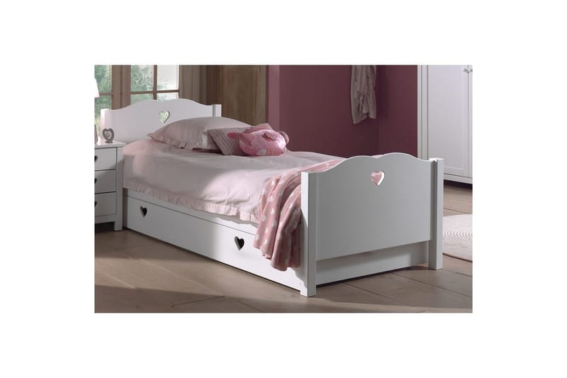 Säng med låda Amori 90 x 200 cm White - Barn & bebis - Barnmöbler - Barnsäng & juniorsäng