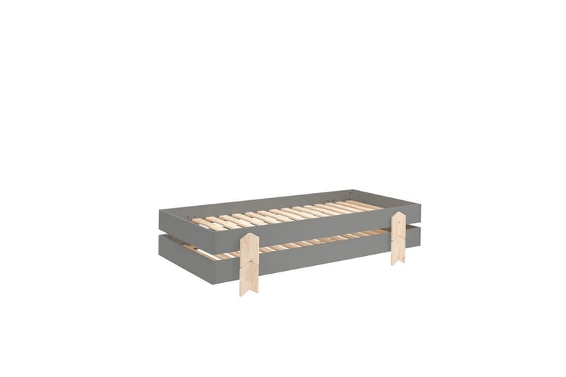 Säng Modulo med pilarfötter Grå, 2, Grå, 2