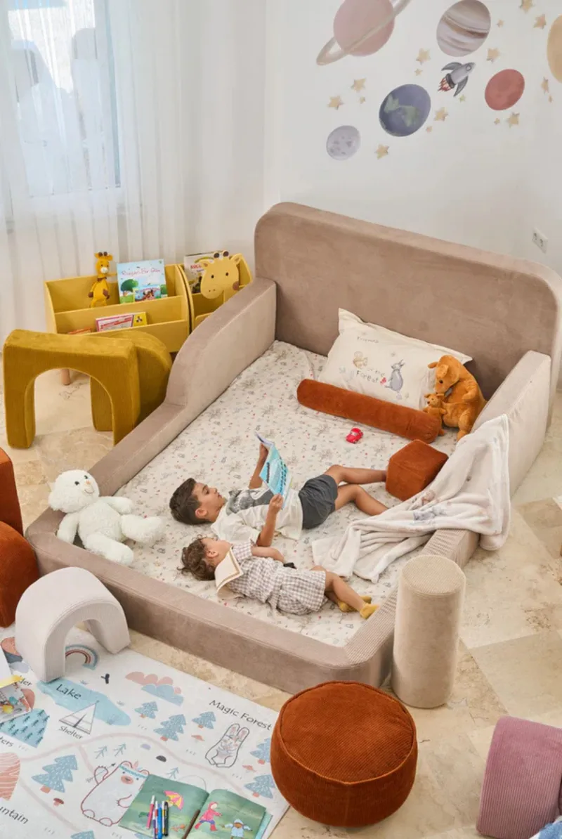Selnor Barnsäng 115x90x210 cm - Beige - Barn & bebis - Barnmöbler - Barnsäng & juniorsäng