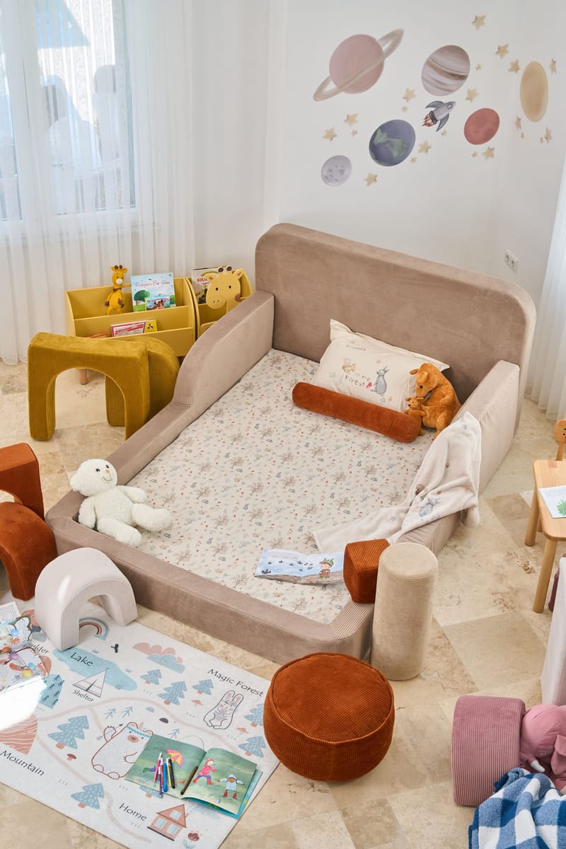 Selnor Barnsäng 115x90x210 cm - Beige - Barn & bebis - Barnmöbler - Barnsäng & juniorsäng