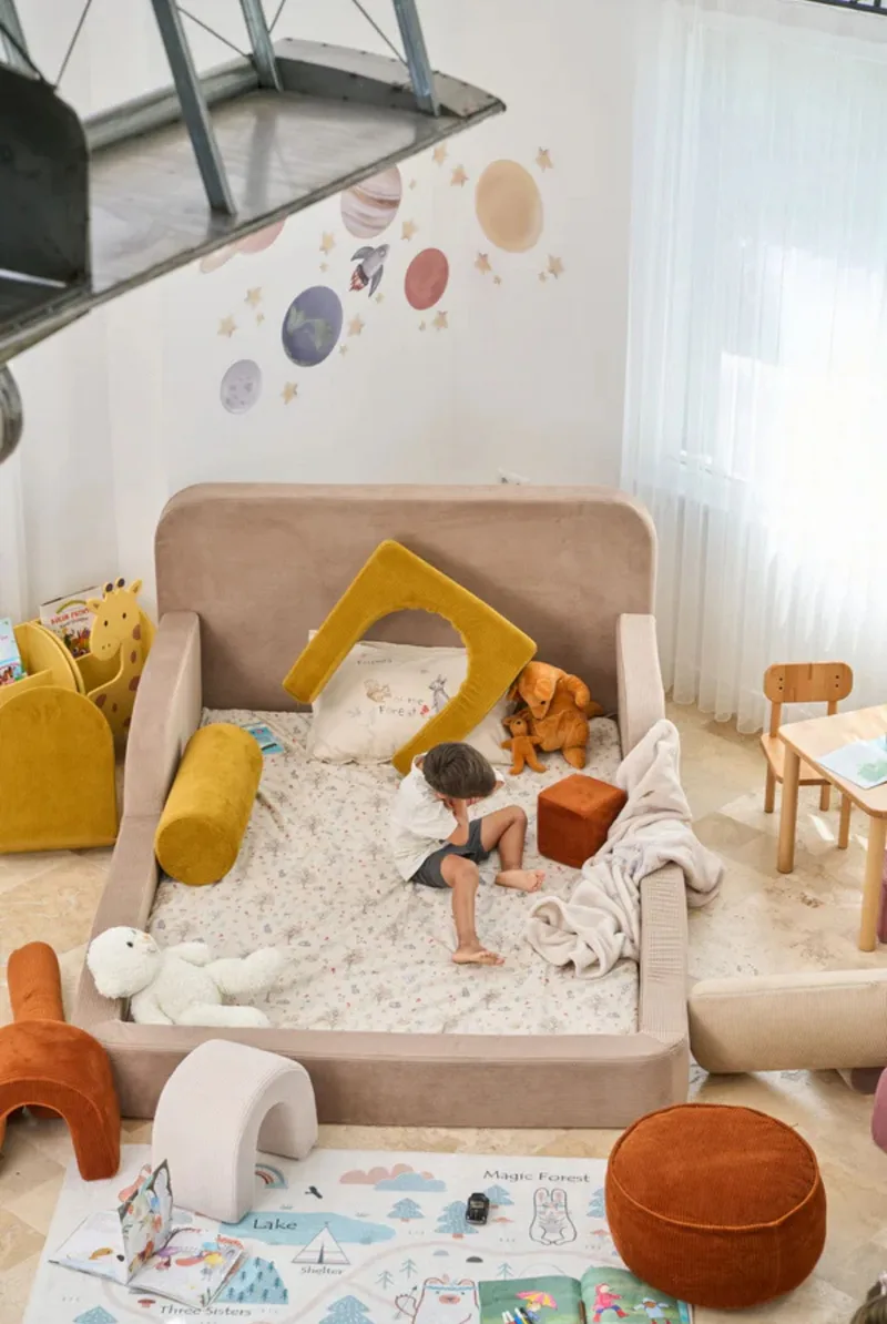Selnor Barnsäng 115x90x210 cm - Beige - Barn & bebis - Barnmöbler - Barnsäng & juniorsäng