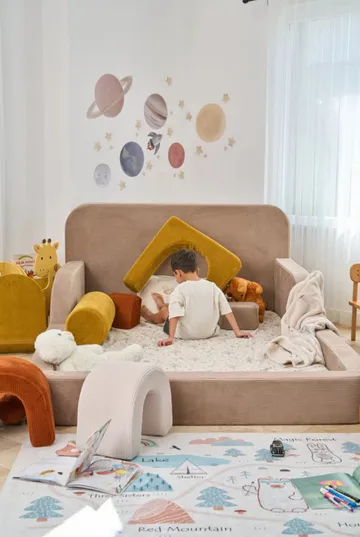 Selnor Barnsäng 115x90x210 cm - Beige - Barn & bebis - Barnmöbler - Barnsäng & juniorsäng