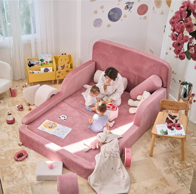 Selnor Barnsäng 115x90x210 cm - Rosa - Barn & bebis - Barnmöbler - Barnsäng & juniorsäng