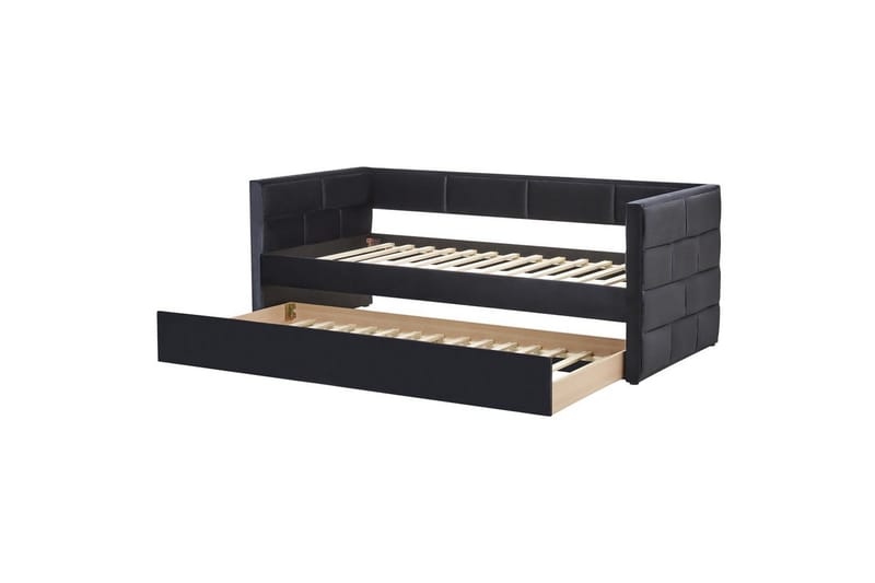 Utdragbar säng Chavonne - Svart - Barn & bebis - Barnmöbler - Barnsäng & juniorsäng