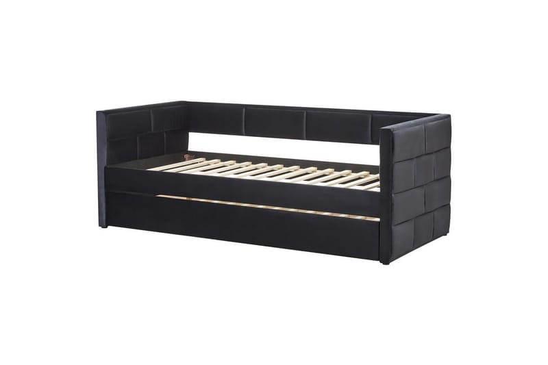 Utdragbar säng Chavonne - Svart - Barn & bebis - Barnmöbler - Barnsäng & juniorsäng