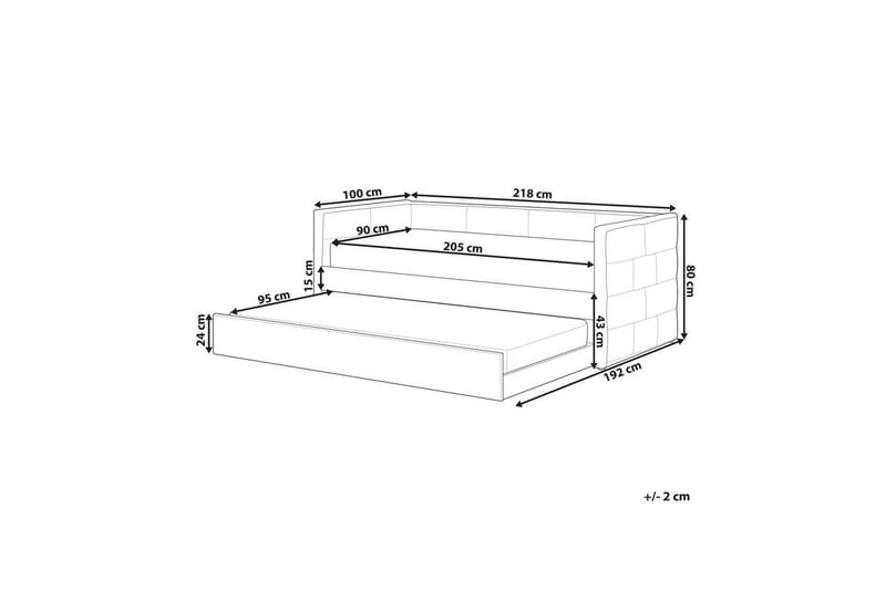 Utdragbar säng Chavonne - Vit - Barn & bebis - Barnmöbler - Barnsäng & juniorsäng