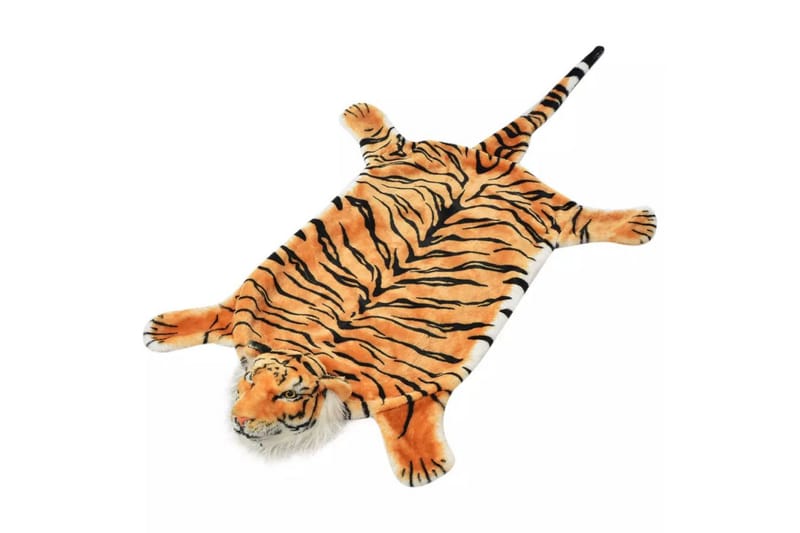 Tigermatta plysch 144 cm brun - Brun - Barn & bebis - Barntextilier - Barnmattor