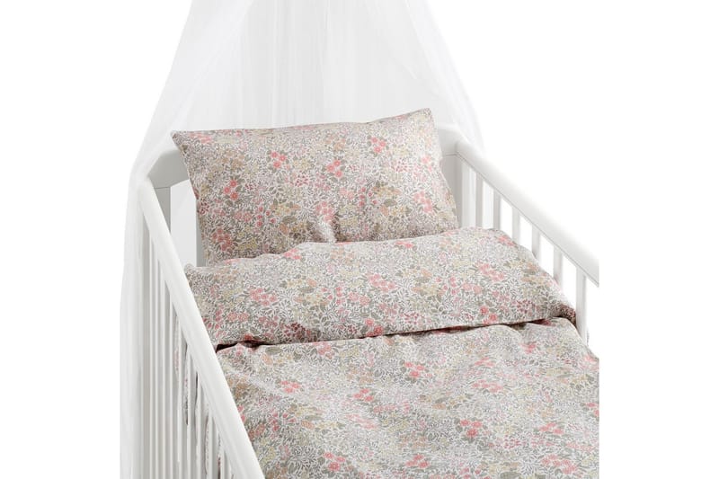 Påslakanset till Spjälsäng 2-Dels Floret Sand, Brun