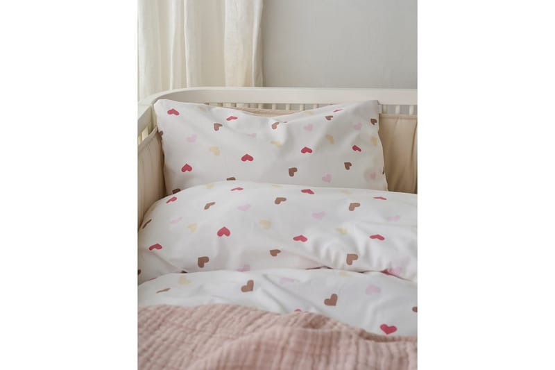 Påslakanset till Spjälsäng 2-Dels Hjärtrud - beige - Textilier & mattor - Sängkläder - Täcke - Enkeltäcke