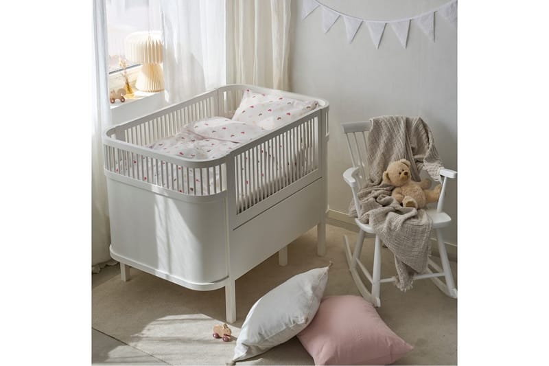 Påslakanset till Spjälsäng 2-Dels Hjärtrud - beige - Barn & bebis - Barntextilier - Barnsängkläder - Bäddset barn