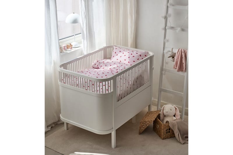 Påslakanset till Spjälsäng 2-Dels Hjärtrud - Rosa - Barn & bebis - Barntextilier - Barnsängkläder - Bäddset barn