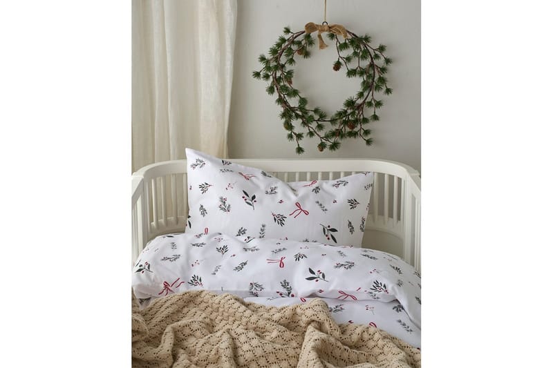 Påslakanset till Spjälsäng 2-Dels Julkvisten Röd - Röd - Textilier & mattor - Sängkläder - Täcke - Enkeltäcke