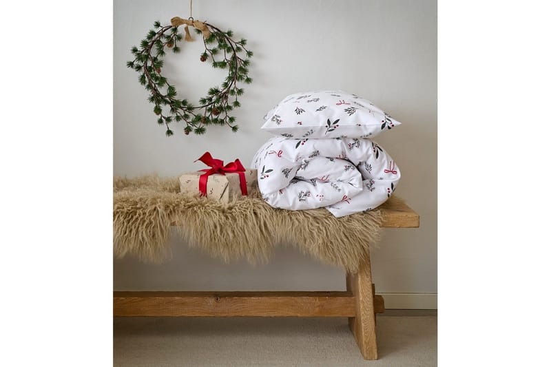 Påslakanset till Spjälsäng 2-Dels Julkvisten Röd - Röd - Textilier & mattor - Sängkläder - Bäddset & påslakanset - Bäddset enkelsäng