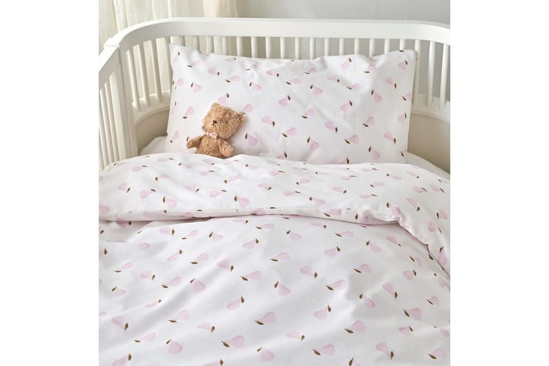 Påslakanset till Spjälsäng 2-Dels Päron Rosa - Rosa - Textilier & mattor - Sängkläder - Bäddset & påslakanset - Bäddset enkelsäng