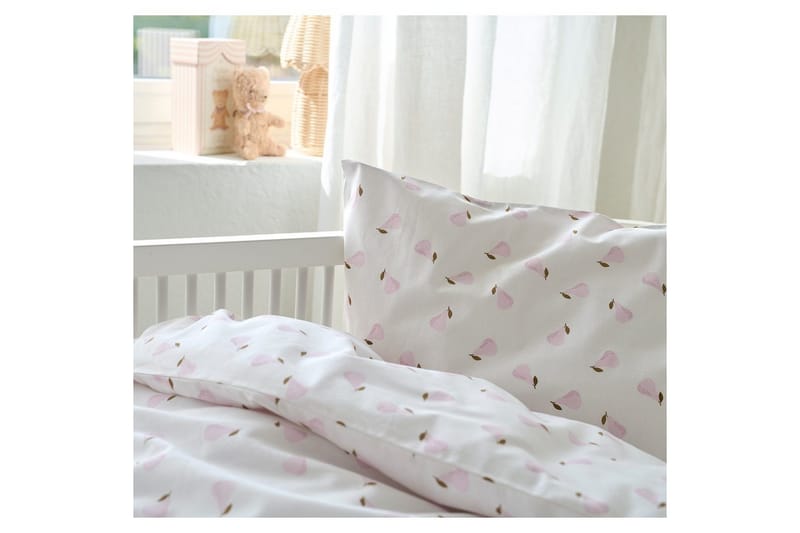 Påslakanset till Spjälsäng 2-Dels Päron Rosa - Rosa - Textilier & mattor - Sängkläder - Bäddset & påslakanset - Bäddset enkelsäng