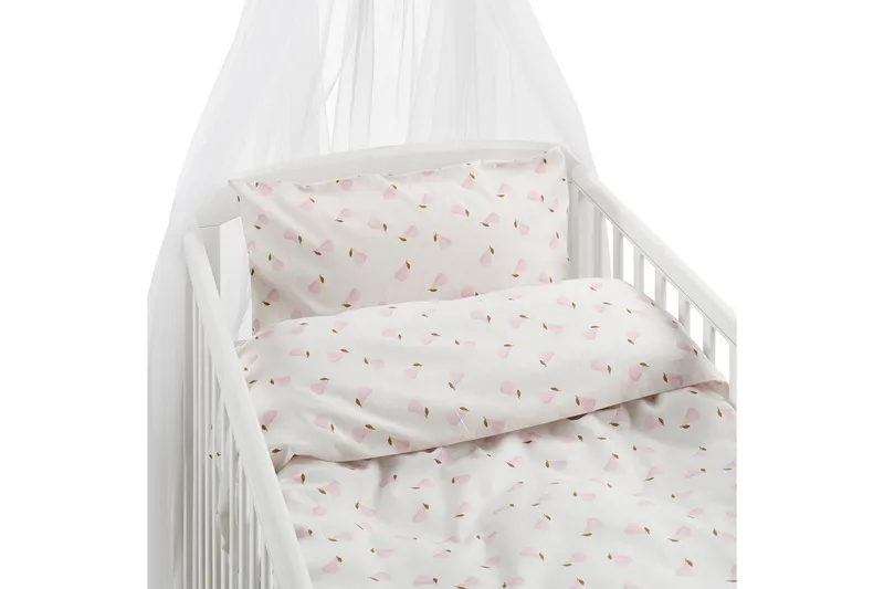 Påslakanset till Spjälsäng 2-Dels Päron Rosa - Rosa - Textilier & mattor - Sängkläder - Bäddset & påslakanset - Bäddset enkelsäng