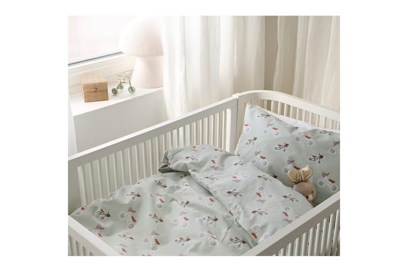 Påslakanset till Spjälsäng 2-Dels Plingeling Grön - Grön - Barn & bebis - Barntextilier - Barnsängkläder - Bäddset barn