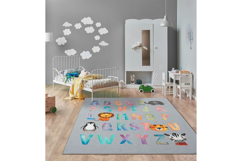 Play Barnmatta 120x160 cm - Grå - Barn & bebis - Barntextilier - Barnmattor