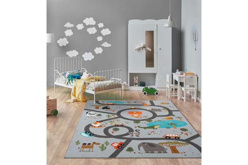 Play Barnmatta 160x230 cm - Grå - Barn & bebis - Barntextilier - Barnmattor