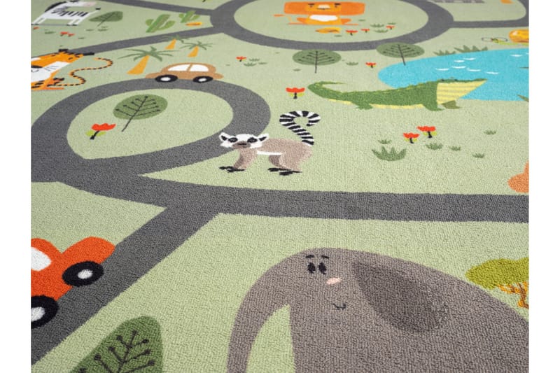 Play Barnmatta Rund 120 cm - Grön - Barn & bebis - Barntextilier - Barnmattor