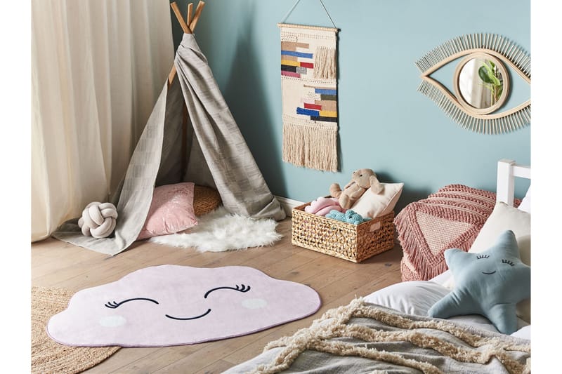 TRINO Barnmatta 90x120 cm Rosa - Barn & bebis - Barntextilier - Barnmattor