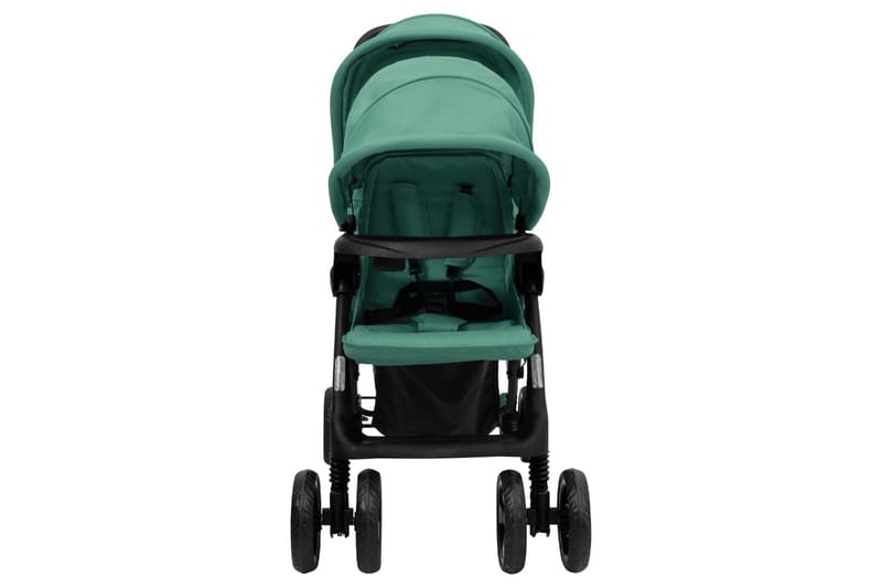 Tandem tvillingvagn grön stål - Grön - Barn & bebis - För barn - Barnvagnar - Syskonvagnar