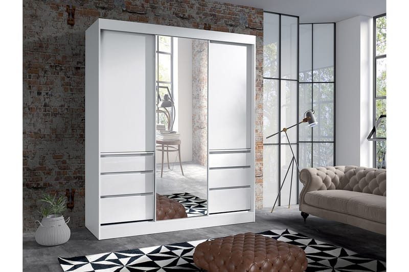 Aberfelt Barnskåp 180x216 cm Vit - Barn & bebis - Förvaring barnrum